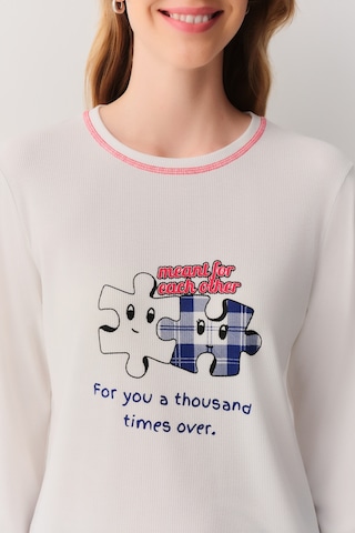 Suwen Friends Pijama Takımı Sh26234660375 Mavi Ekoseli