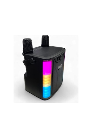 Rose Sp-614 Taşınabilir Şarjlı Bluetooth Karaoke Mikrofon Ve Hoparlör Seti - Siyah