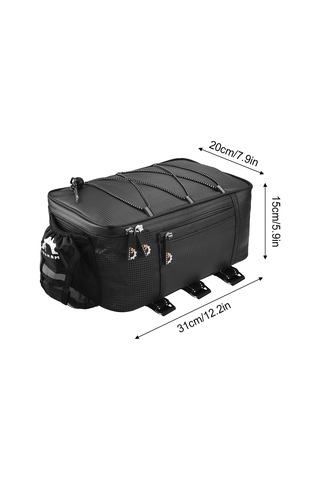 Youtek Siyah Bisiklet Raf Çantası - Pu + Köpük Malzeme, 31x20x15 Cm, 255 G Yüksek Dayanıklı Taşıma Çantası Siyah