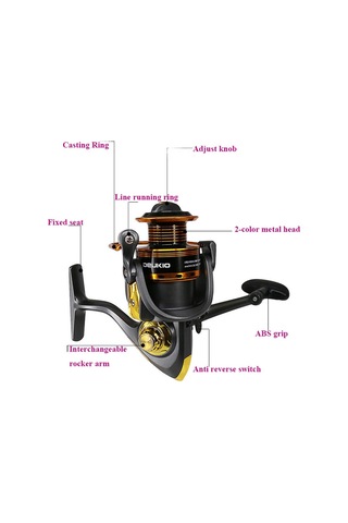 Js2000 10bb 5.2:1 Dişli Oranı Balıkçılık Reel Metal Makara Katlanır Kol
