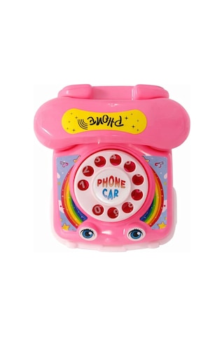 Çevirmeli Oyuncak Telefon Pembe Çocuklar İçin Eğitici Ve Eğlenceli Rol Yapma Oyuncağı