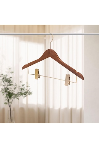 Homyl Ahşap Elbise Askısı Giriş Gardırop Mağazası Stil-a Kahverengi Diğer