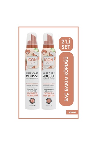 Icon Saç Bakım Köpüğü Coconut & Shea Butter 2'li Set