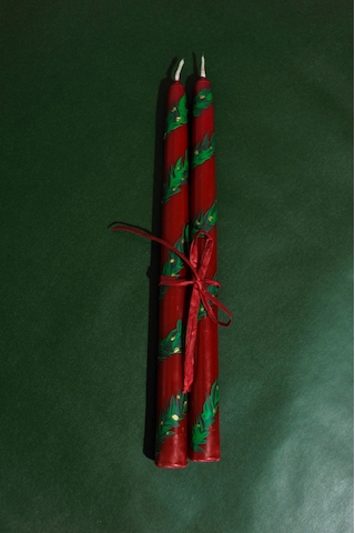 El Yapımı Yeni Yıl Şamdan Mumları 2'li