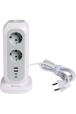 Verbatim 49547-489 Eupt-01 Eu Power Tower 11 Ac Wıth 2 X Usb-c /