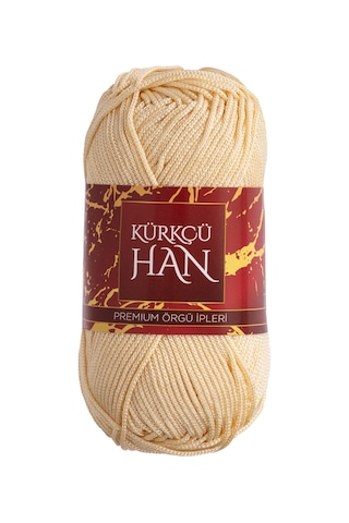 Stil Makrome 3 Mm 100 Gr 100 M Polyester Makrome Parlak Örgü Ve Çanta İpi - Vanilya Krem