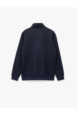 Koton Dokulu Uzun Kollu Yarım Fermuarlı Sweatshirt Lacivert 6wam70022mk Lacivert