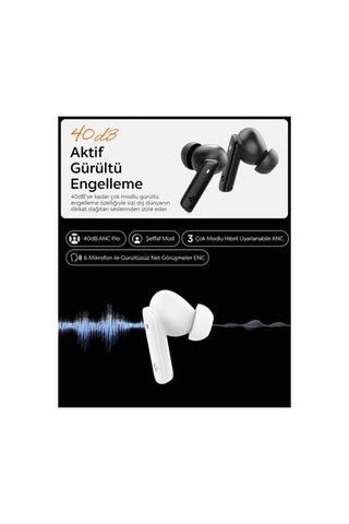 Spigen Audio Tws P20 Bluetooth Kablosuz Kulaklık - Anc Pro Aktif Gürültü Engelleme & 10mm Graphene