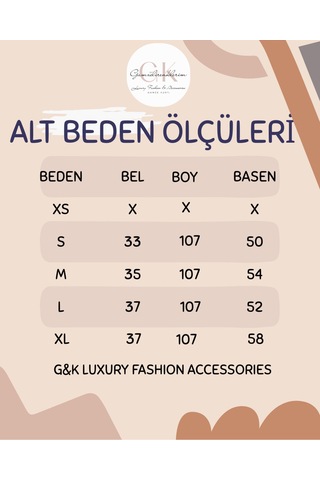 Gamzelirenklerim Çizgili Bol Paça Pantolon Likralı Rahat-dar Kalıp- Bej