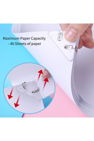 Xindoker Kw-trio Sj-01 Üçgen Dosya Klipsi - 5'li Set 40 Yaprak Kapasiteli Gümüş