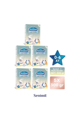 Senimil 1 Mutlu Geceler Bebek Sütü 300 G 5 Adet