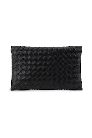 Tamer Tanca Kadın Suni Deri Siyah Clutch Çanta 921 7482-b Bn Cnt Sk26-27 Sıyah Orgu