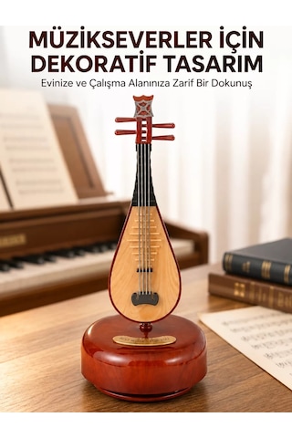 Hepsi Klasik Ud Figürlü Melodili Müzik Kutusu Şık lik Najmaddin