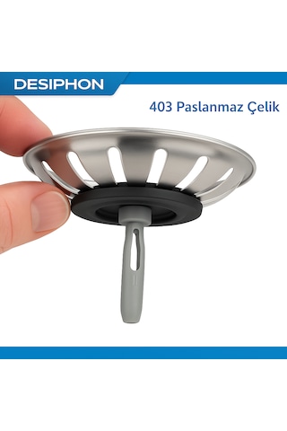 Çöpmak Mutfak Lavabo Sifon Gideri Paslanmaz Metal Tıpa Süzgeci 8