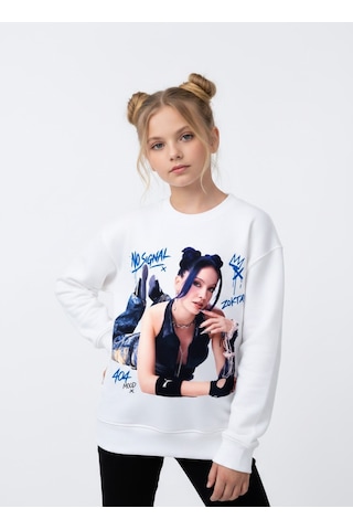 Seabubbles Manifest Zoktay Kız Çocuk Sweatshirt St10730 BEYAZ