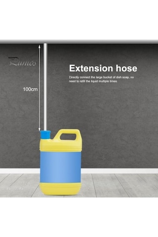 Maoyaya Paslanmaz Çelik Lavabo Sabunluk 100 Cm Pres İle Mutfak Tezgahı Dahili Sabun Dağıtım Pompası Kafası Gümüş