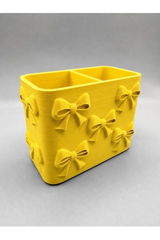 3d Baskı Fiyonk Desenli Bölmeli Kalemlik - Masaüstü Organizer - Sarı Çok Renkli 3d Baskı Fiyonk Desenli Bölmeli Kalemlik - Masaüstü Organizer - Sarı Çok Renkli