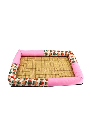 Maiyame Pet Summer Cool Mat Hasır Bambu Uyku Yatağı Orta Boy Evcil Köpek Kedi İçin Rahat Yastık 10