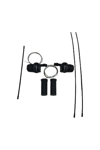 Bisiklet Vites Kolu 3x7 Elcikler Ve Kablolar Dahil Komple Set Siyah