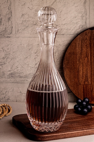 Snippy Nivora - El Yapımı Üfleme Cam Lüx Sürahi Karaf 1 Lt