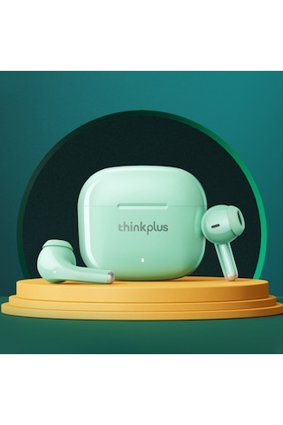 Qingmipy Lenovo Lp40 Pro Bluetooth 5.1 Kulaklıklar - Yarı Girişli Spor Kulaklıkları, 13mm Çift Frekanslı Hareketsiz Bobin, Uzun Pil Ömrü, Yeşil