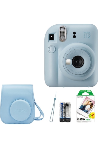 Fujifilm Instax Mini 12 Fotoğraf Makinesi + Askı + Pil + Çanta + 20'li Film