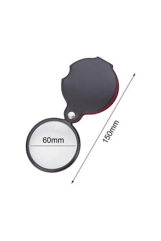 6x Mini Cep Katlanır Büyüteç Deri Kılıflı Cam Lensli 45 Gr Okuma Lüp