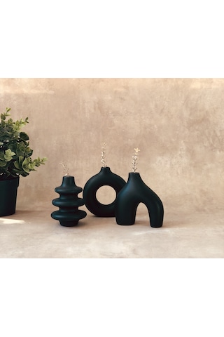 Thiramis Homeconcept Siyah 3 Lü Mini Dekoratif Obje