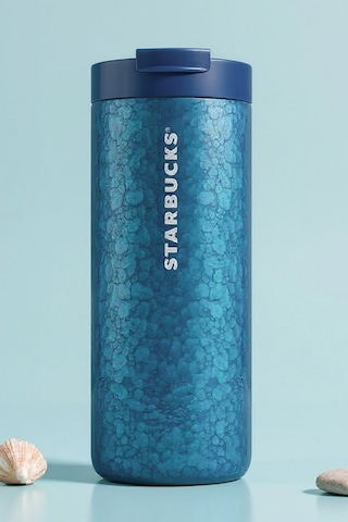 Starbucks Deniz Kabuğu Temalı Koyu Mavi Paslanmaz Çelik Termos 532 Ml Mavi