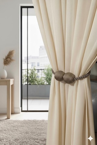 Mıknatıslı Perde Bağlama Aparat Aksesuarı Braçol Vizon