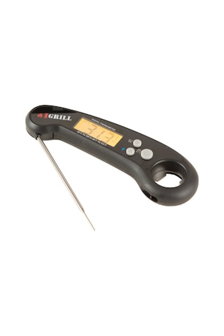 Igrıll Et Termometresi Waterproof Dijital Hızlı Isı Ölçer Siyah