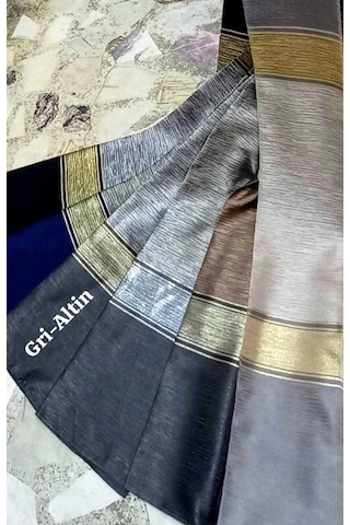 Perfect Fon Perde D-b529 Model Gri - Gold