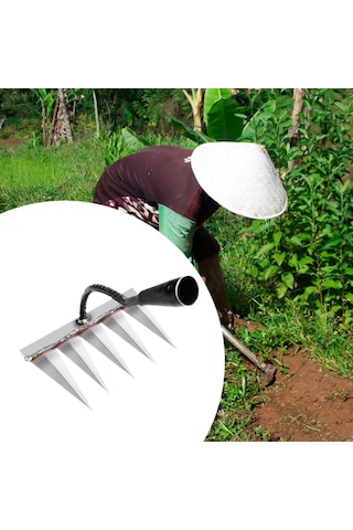 Suntek Bahçe El Tırmığı Metal Ayıklama Gevşetmek Için 20x13,5x28cm-5-dişli