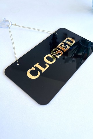 Open / Closed Kapı Tabelası Tüm İşletmeler İçin Şık Ve Sade Tasarım