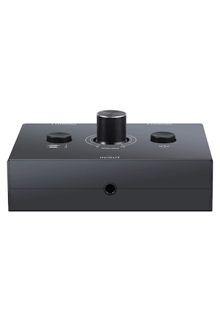 6077 Ses Kulaklık Hoparlör 2 Port Aux Switch Çoklayıcı Çevirici 3.5mm Stereo Audio Seçici