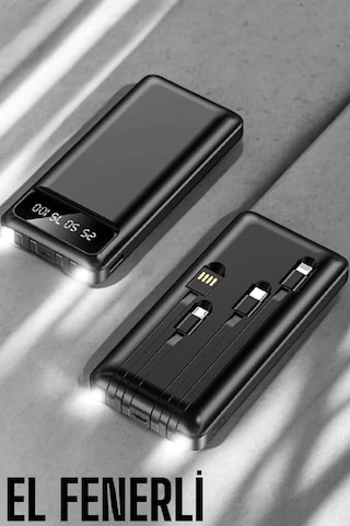 Powerbank 20.000 Mah Dijital Göstergeli Lcd Ekran Uzun Pil Ömrü Çok Renkli