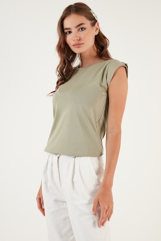 Lela Pamuklu Bisiklet Yaka Kolsuz Bayan T Shirt 5864019 Olive