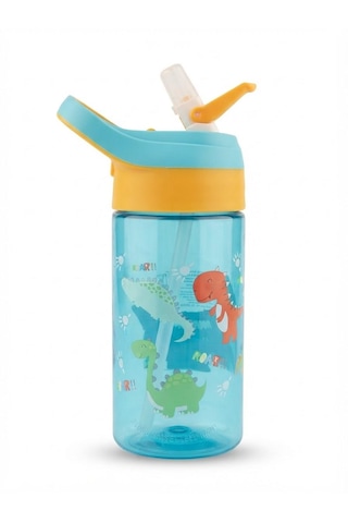 Saygılıofis 3114 Desenli Matara 500 Ml Sevimli Dinazorlar Beyaz