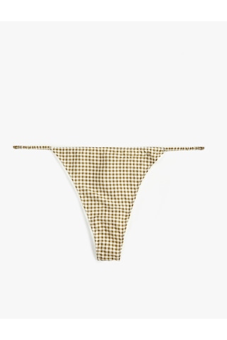 Koton Dantel Detaylı Kareli String Külot Yeşil Ekose 6wlk30171mk Yeşil Ekoseli