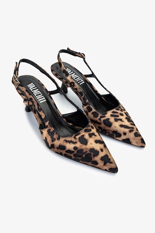 Valmenti Kadın Leopar Topuklu Ayakkabı 1073 3122 Bn Ayk Y25 Leopar Saten Leopar