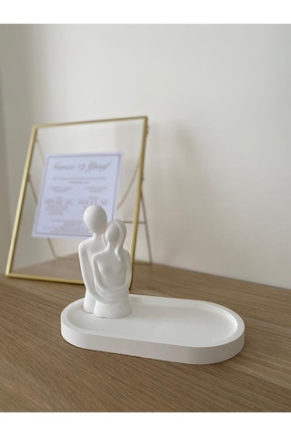 Bernami Vazo Pinterest Art Dekoratif Biblo Sarılan Çift Ve Sunum Tabağı 2'li Set Diğer