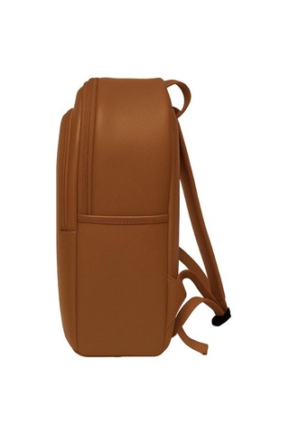 Yuga Suni Deri Dört Gözlü Sırt Çantası Taba Taba