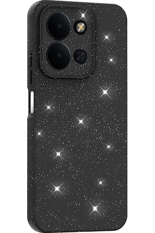 Redmi 15c Kılıf Kamera Korumalı Simli Lüks Mkst Koton Kapak - Mor Mor