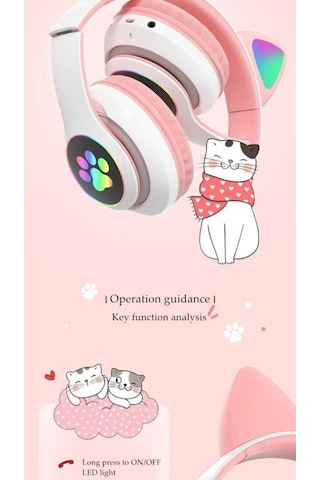 Stn-28 Pembe Kulak Üstü Kablosuz Bluetooth Kulaklık Senalstore
