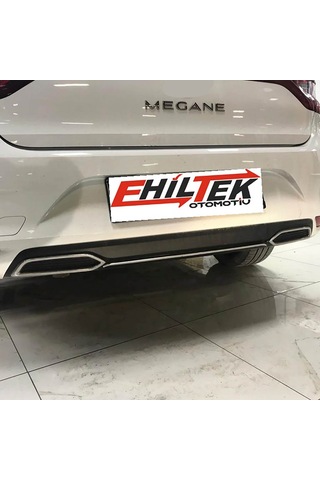 Renault Megane Egzos Çerçevesi - Krom/plastik 2 Parça Hb 2016-2020