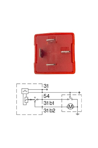 SANEL 12V SİLECEK ZAMAN RÖLESİ 4 UÇLU