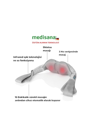Medısana Shiatsu Med48333 Boyun Masaj Aleti Nmg850 Beyaz - Gri