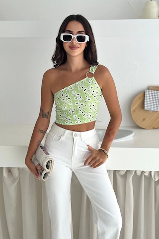 Asprin Fashion Tek Omuz Atlet Yeşil Yeşil