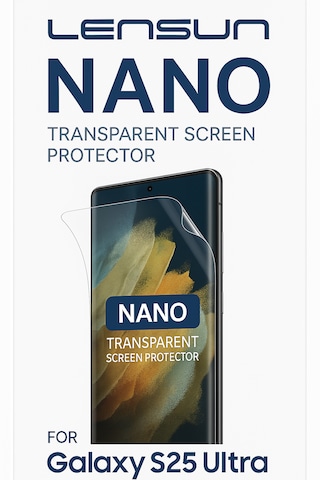 Galaxy Uyumlu S25 Ultra Lensun Nano Şeffaf Ekran Koruyucu Galaxy Uyumlu S25 Ultra Lensun Nano Şeffaf Ekran Koruyucu