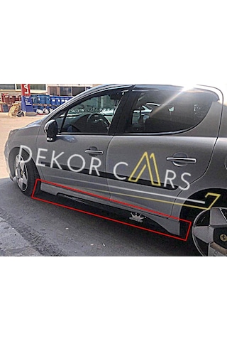 Dekorcars Peugeot 207 Marşpiyel Sağ Sol Takım Fiberglass Boyasız